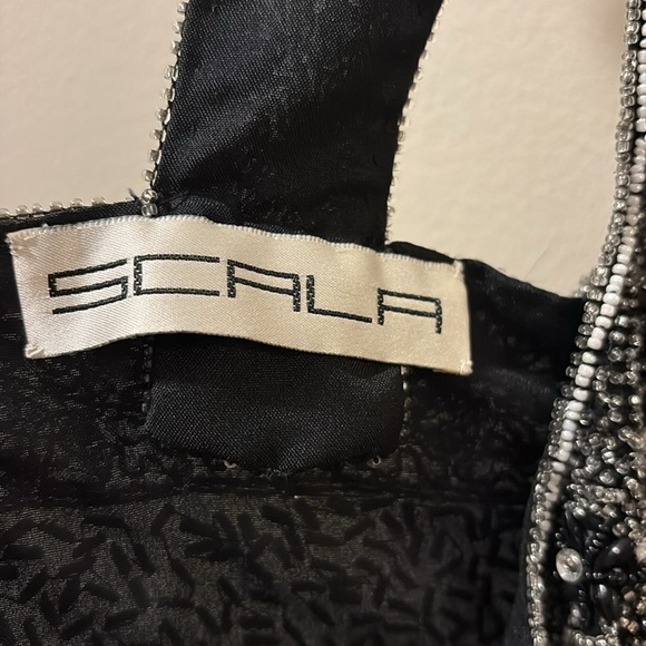 Scala NWT women’s 2X -Elegant Black Sleeveless Dress - silk -beaded - sleeveless - Picture 2 of 7